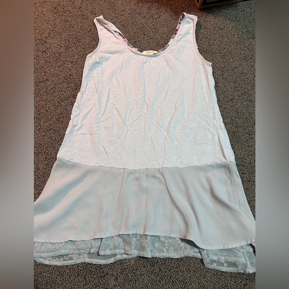 Matilda Jane Light Gray Tank Top Size Medium